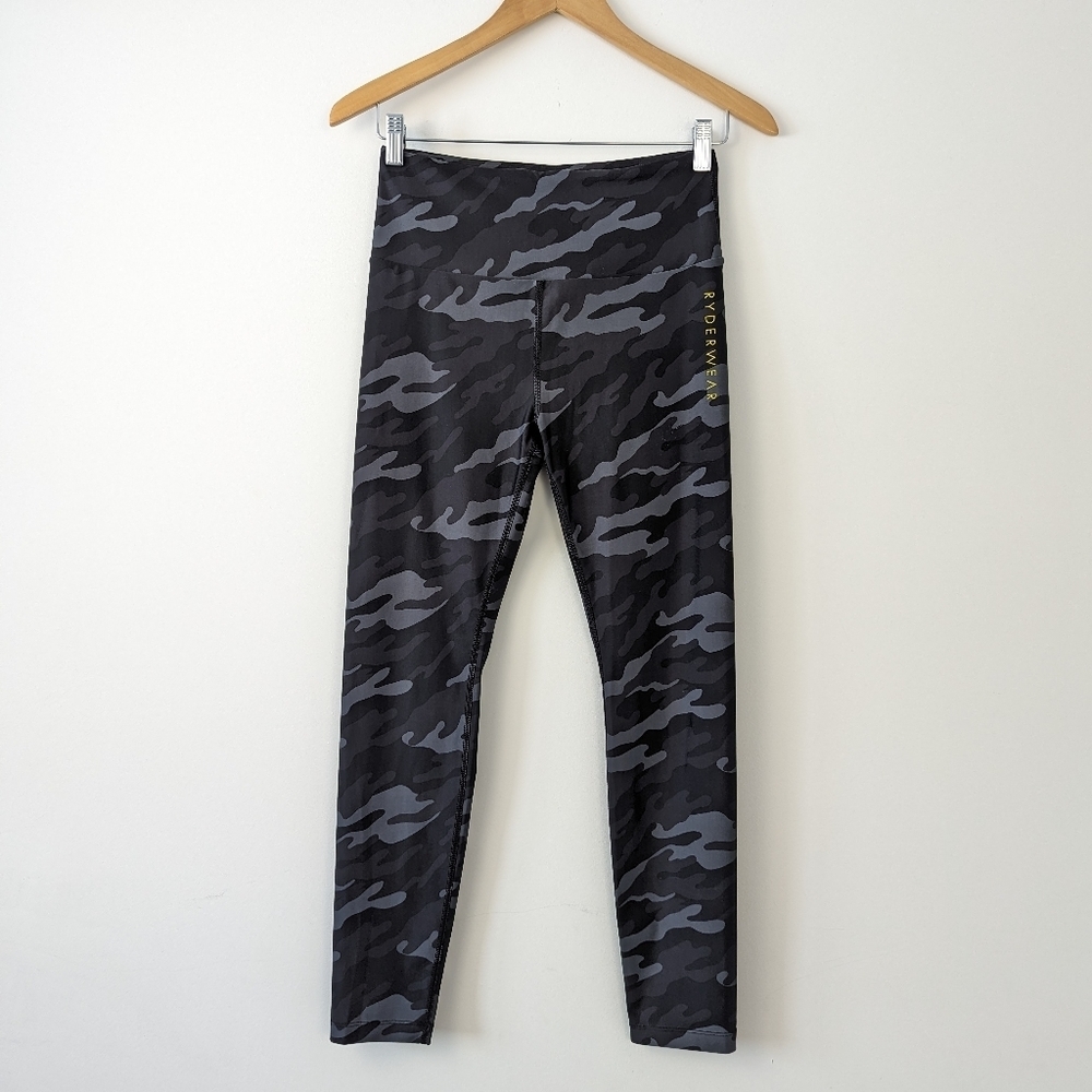 Grey Camouflage Women's Workout Leggings by Ryderwear size M